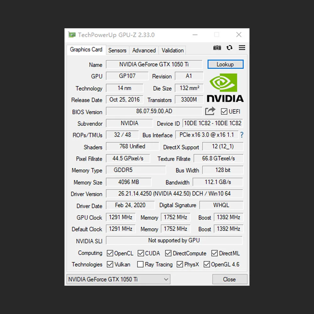 Видеокарта Yeston GTX 1050 Ti для компьютера графическая карта GDDR5 4 Гб 128 бит PCI-Express GPU