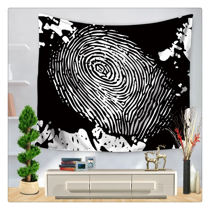 Гобелен абстрактные Геометрические черно белые гобелены шевроны ацтекские