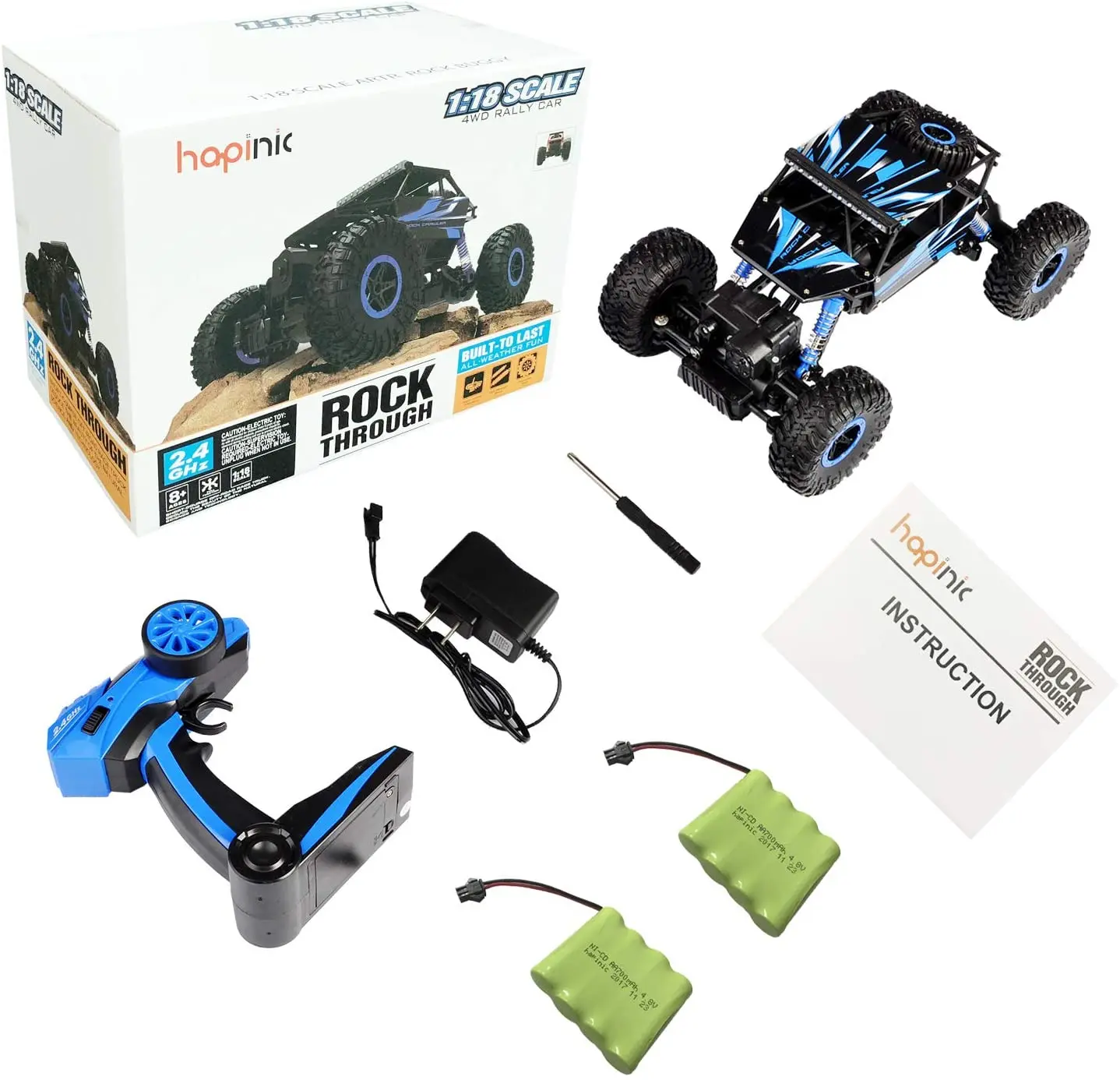 Радиоуправляемый грузовик 4WD 2 4 ГГц 1:18 ползунки высокоскоростной Rock внедорожник