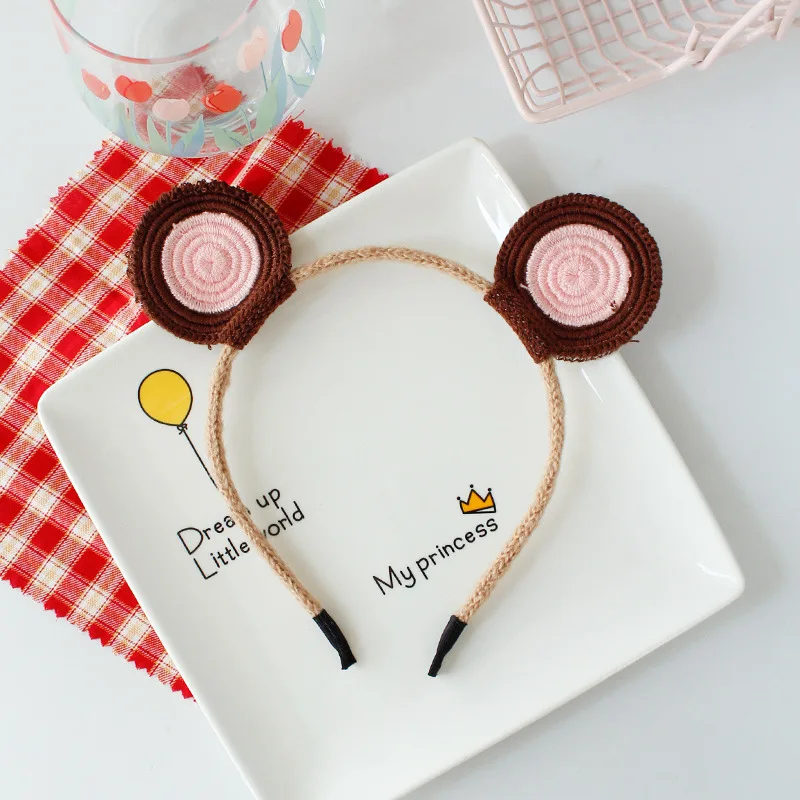 

WINYA 2020 autumn and winter new children's wool knitted headband cartoon animal ears headband cute temperament hair accessories