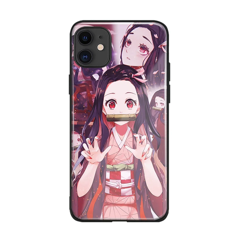 AE 3764 Kamado Nezuko Kimetsu no Yaiba Demon Slayer мягкий силиконовый стеклянный чехол для телефона для iPhone 6 6s 7 8 Plus X XR XS 11 Pro max - Цвет: AE 3764