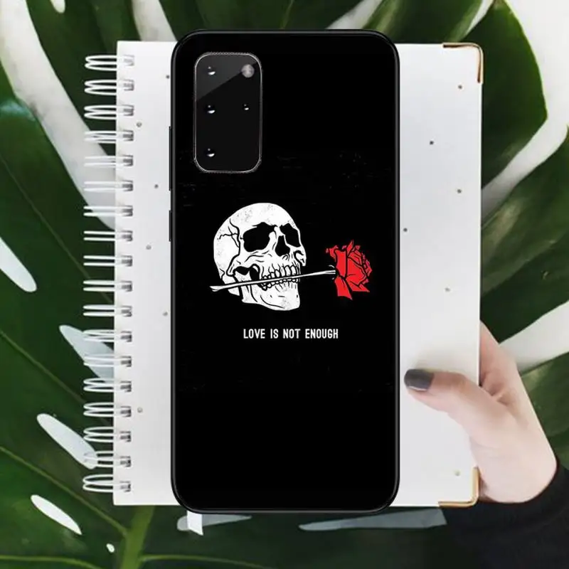 

Forever and a day rose flower skull Phone Case For Samsung galaxy S 9 10 20 A 10 21 30 31 40 50 51 71 s note 20 j 4 2018 plus