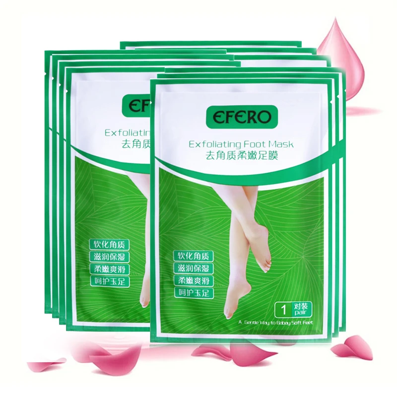 

efero Exfoliating Foot Mask Peeling Feet Mask Remove Dead Skin Cuticle for the Heels Foot Care Sosu Pedicure Socks footPeel Mask