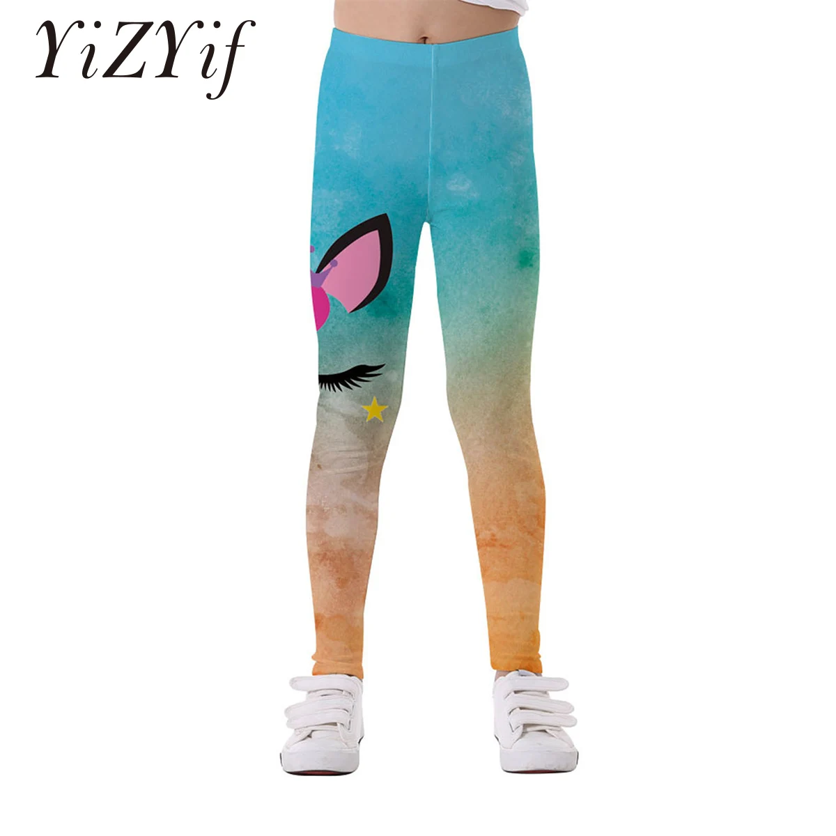 

Леггинсы для девочек, чулки для радуги, блестящие танцевальные колготки, эластичные хлопковые детские леггинсы с милым мультяшным рисунком...