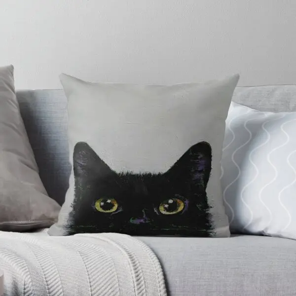 

Black Cat Soft Throw Pillow Cover Print Pillow Case Waist Cushion Cover Pillows NOT Included