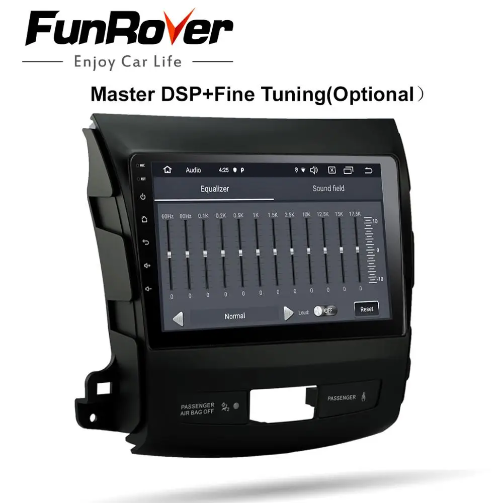 Автомагнитола FUNROVER 4 ядра android 9 0 2.5D + IPS мультимедийный проигрыватель для Mitsubishi