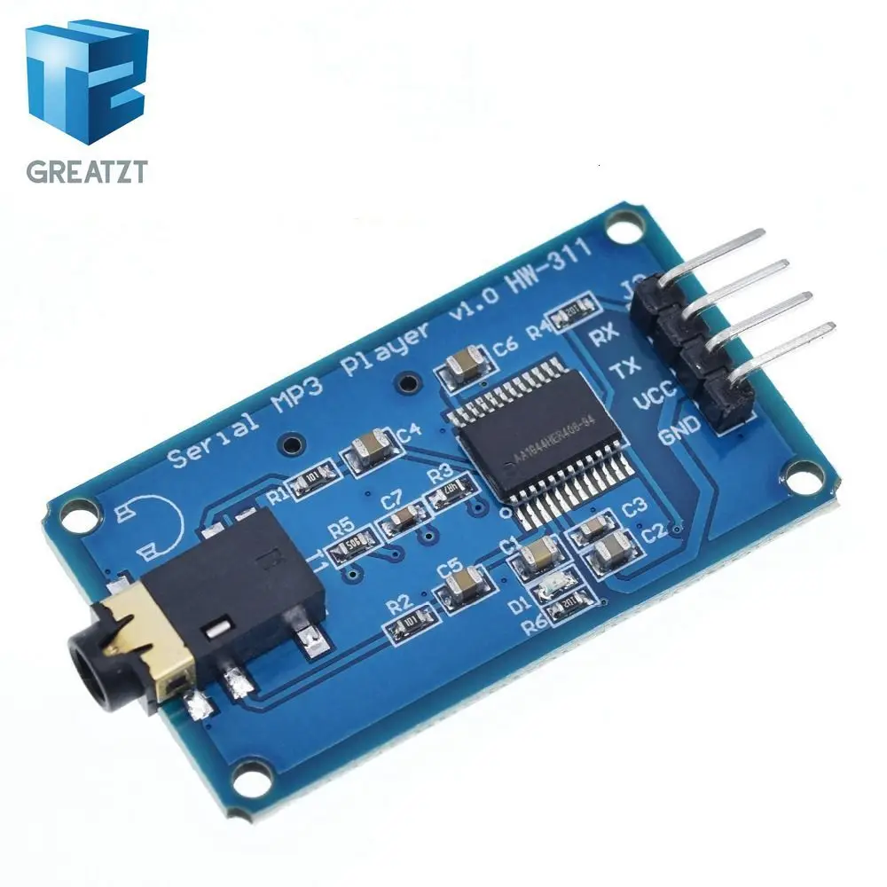 GREATZT YX6300 YX5300 UART серийный модуль управления MP3 музыкальный плеер модуль для Arduino/AVR/ARM/PIC CF