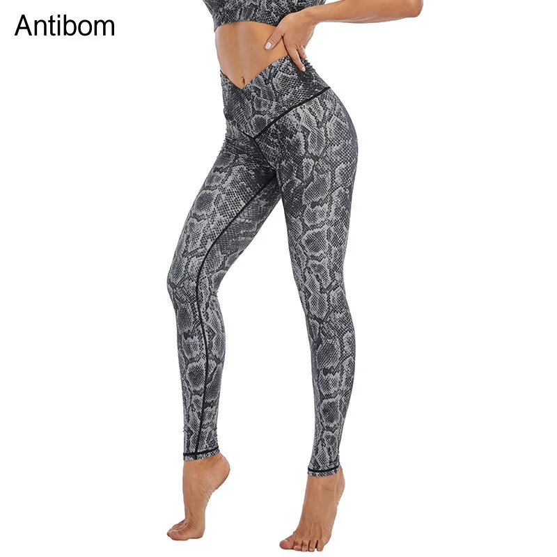 

Antibom High Waist Fitness Print Yoga Leggings Sport Jogging Women's Pants Running Gym Stretchy Squat Proof Energy Slim Tights