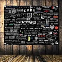 metal music pop band graffiti culture shabby chic rock poster flag banner tapestry cloth art bar cafe bedroom home decor gift b