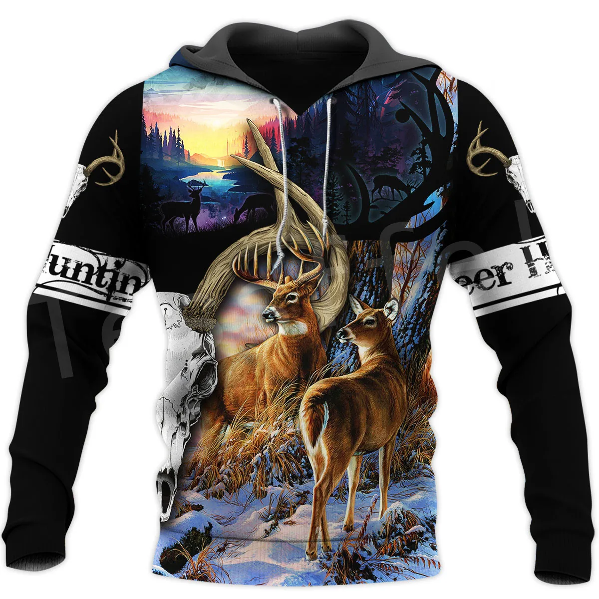 

Tessffel Олень Лось Охотник животных охотничий камуфляж татуировки 3dprint Для мужчин/Для женщин Для мужчин осенний пуловер, бегом, для зала улична...