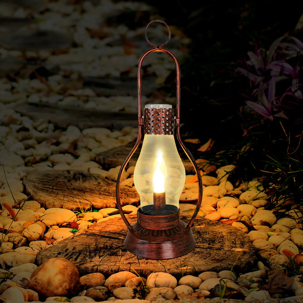 

Классическая керосиновая лампа в стиле ретро, светодиодные фонарики на батарейках, антикварные украшения для дома, сада, праздничное украш...
