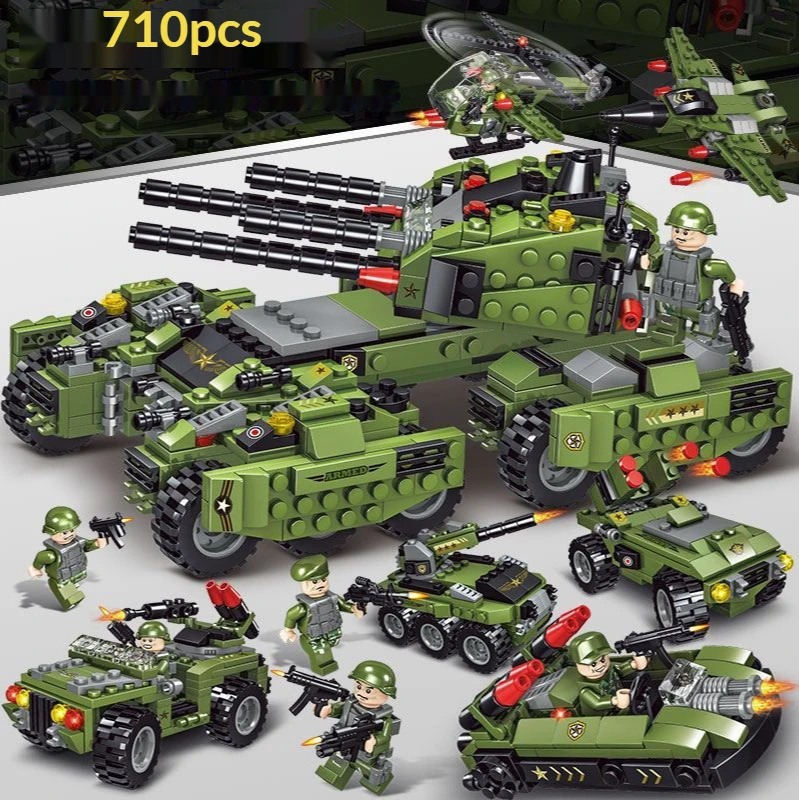 

KAC Building blocks Tanks Planes Fighters Helicopter Military Building toys Kids toys build Technic Children's gifts