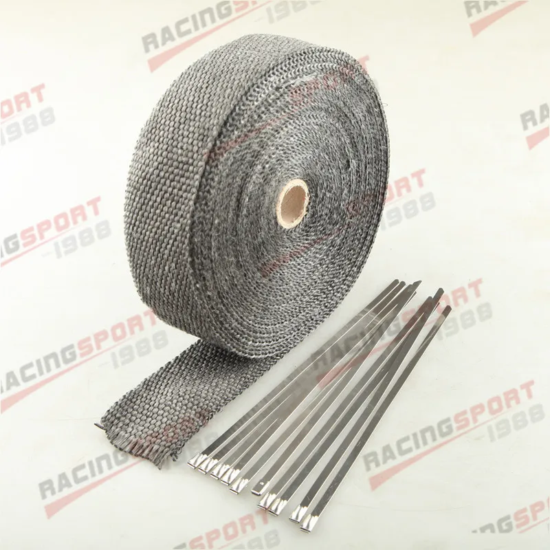 

Fiberglass Exhaust Thermo Wrap Tape High Heat 50 Foot Cloth Roll Black/RED/BLUE/YELLOW