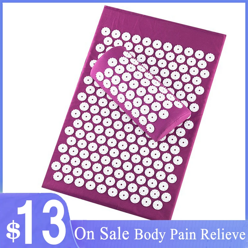 Массажер подушка Массажный коврик акупрессур спины тело болеутоляющее Спайк