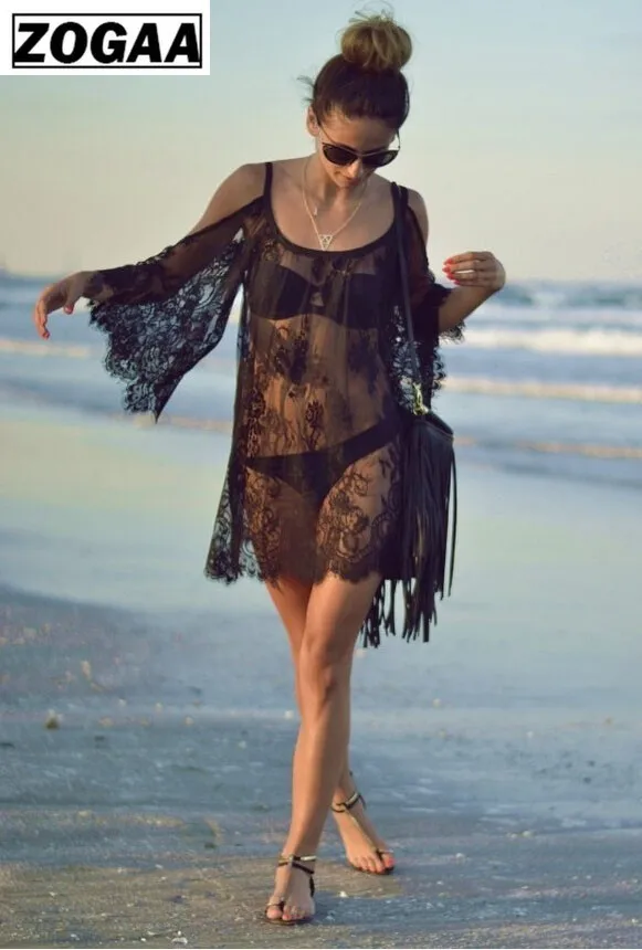 ZOGAA Saida De Praia 2019 пляжное закрытое парео Плайя комбинезон платье Vestido Livre Купальник