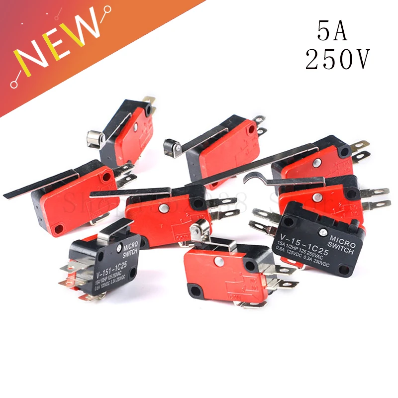 2 шт./лот V 15 3C25 2C25 Мгновенный Micro Концевой выключатель 5A 250 В кнопочный