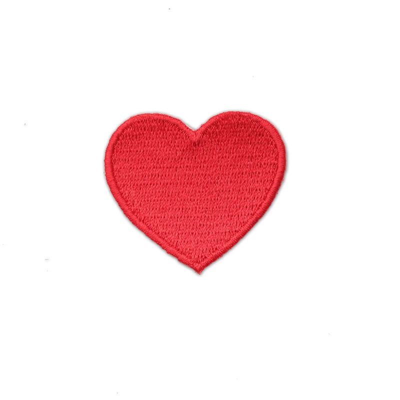 10PCS/lot Red Love Heart Embroidery Patch For Clothing Cute Motif Iron On Patches DIY Badge Garment Decoration | Дом и сад