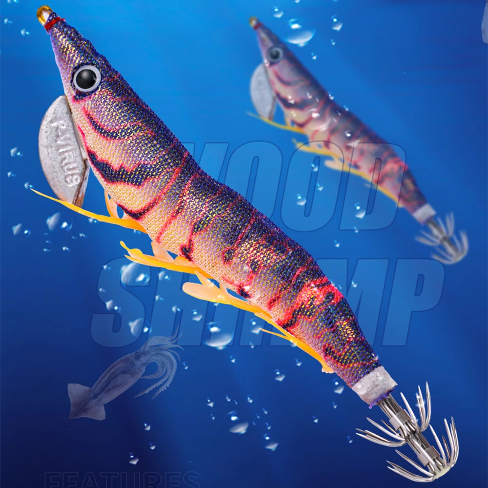 Artificial Squid Hook Bait Shrimp Jig Silicone Fishing Lure Glow in dark shone Spinnerbait Octopus Soft foot Tackle | Спорт и