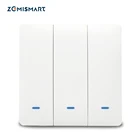 Zemismart Tuya Zigbee светильник, реле, приложение Smart Life, настенный выключатель, нейтральный, дополнительный, Alexa Google Home, Alice, голосовое управление