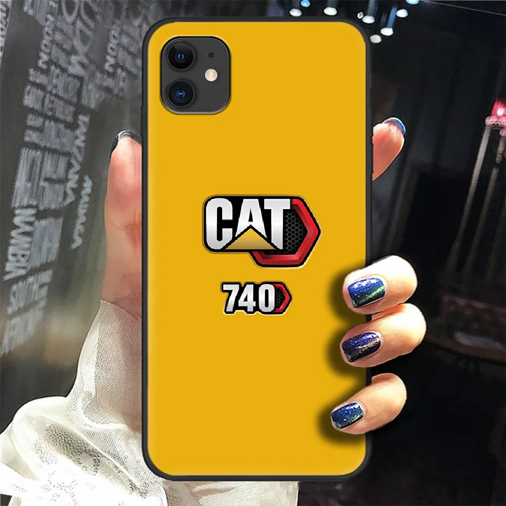

CAT Caterpillar Phone Case For Iphone 5 5S SE 2020 6 6S 7 8 Plus 11 12 Mini X XS XR Pro Max black Cell Luxury Shell Painting