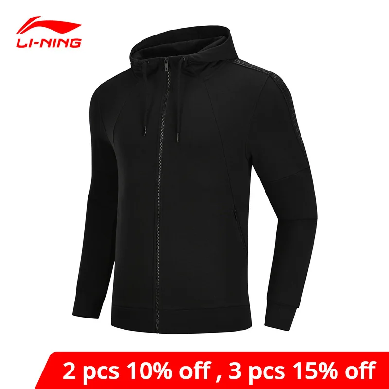 Мужская баскетбольная Толстовка Li Ning бейсбольная с капюшоном из 84% хлопка и
