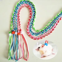 1 4m adjustable rabbit hamster harness leashes outdoor leads small animal pet accessories gerbil cotton ropes harness lead