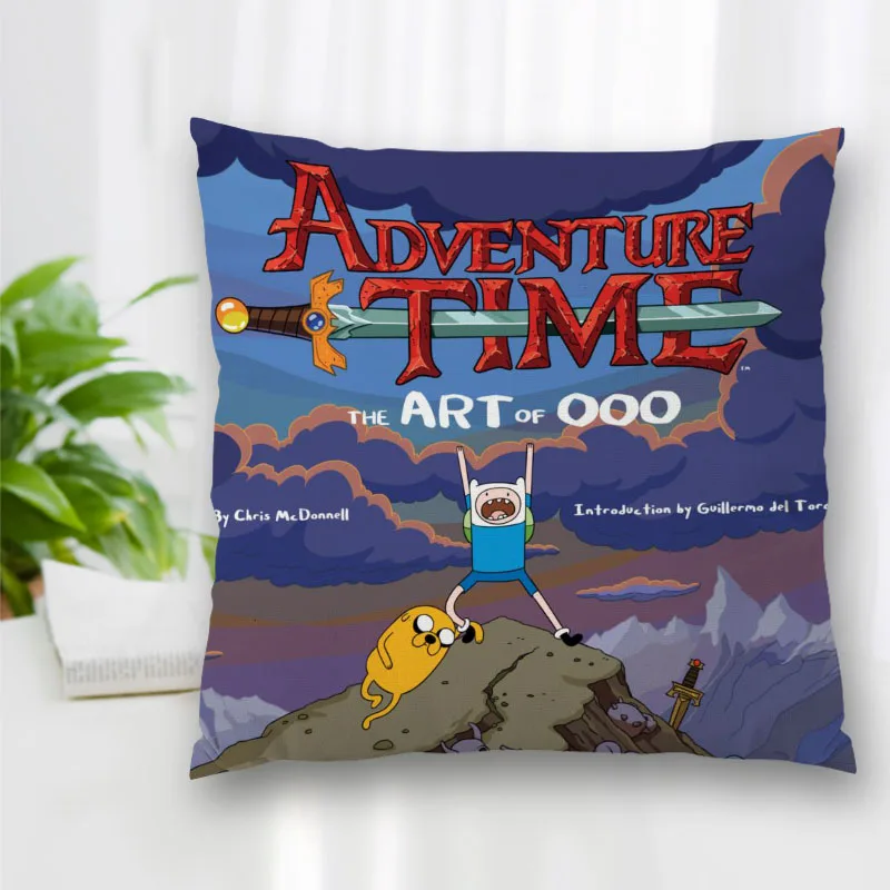 

Custom Square Pillowcase Adventure Time Soft Pillow Cover Zippered More Size Two Sides DIY gift Pillowcase 35x35cm 60x60cm