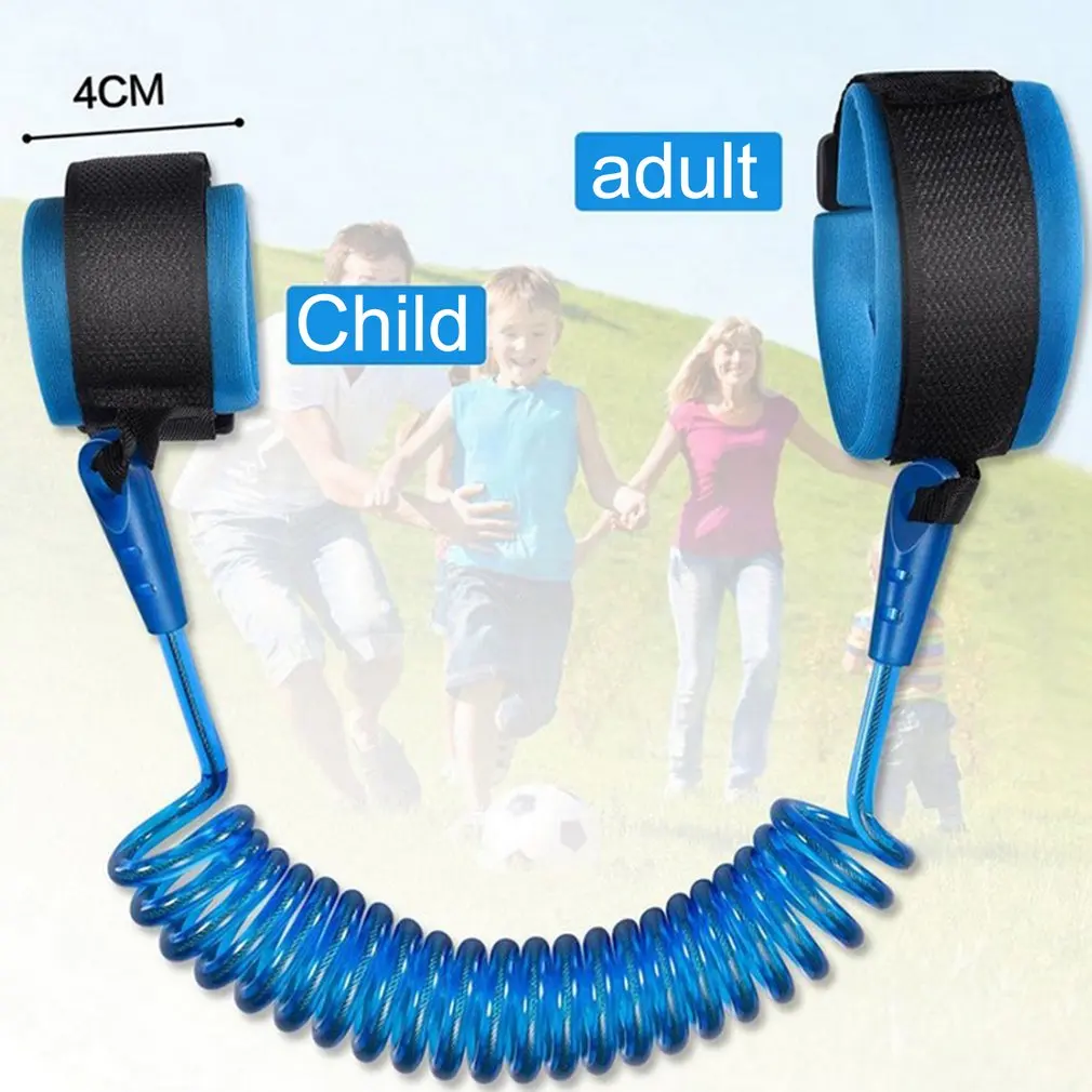 

Kids Safety Harness Leash Strap Anti Lost Wrist Link Band Bracelet Adjustable Rotary Traction Rope Reminder Baby Toddler Hand Be