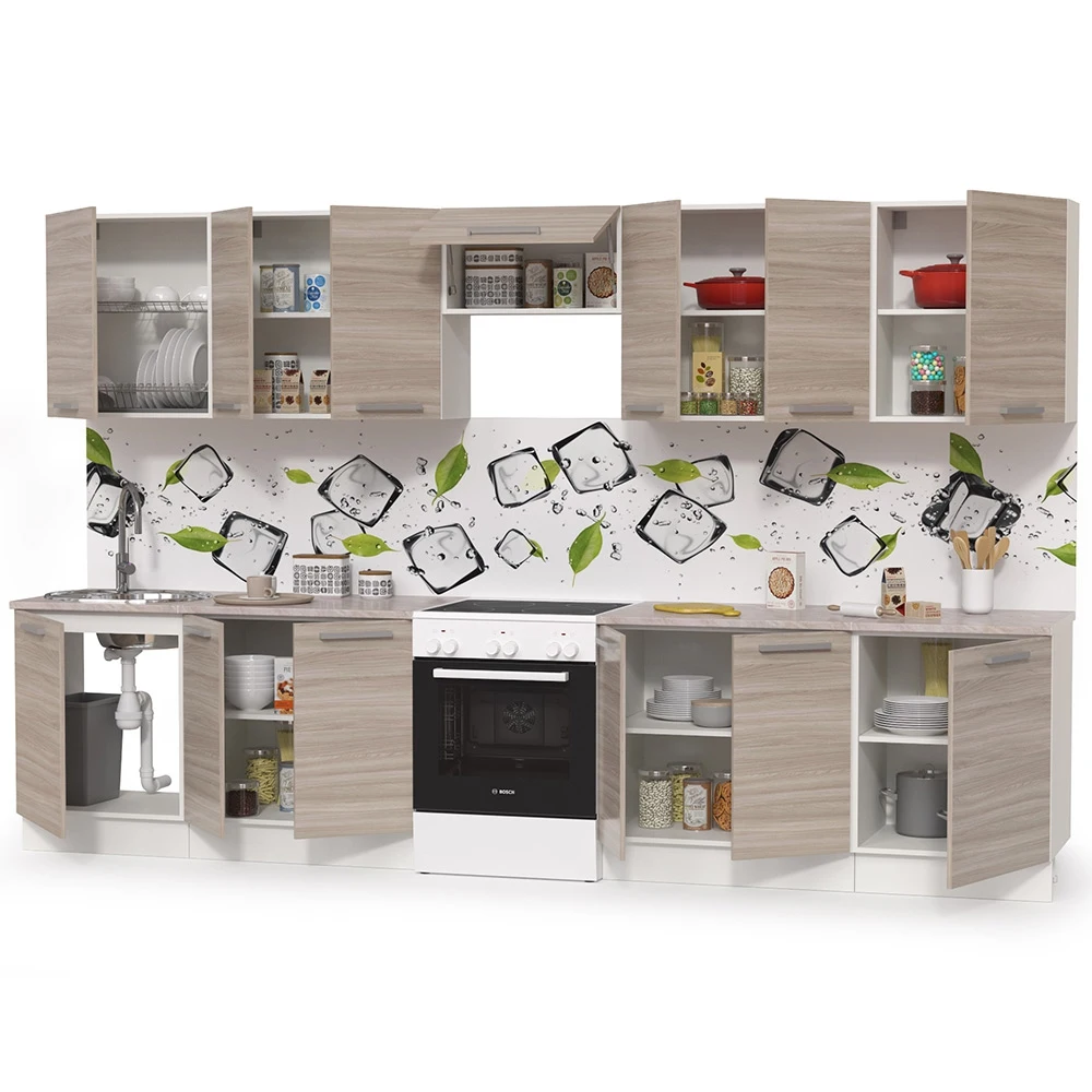 Кухня Моби Лима 8 белый/ясень шимо светлый | Обустройство дома