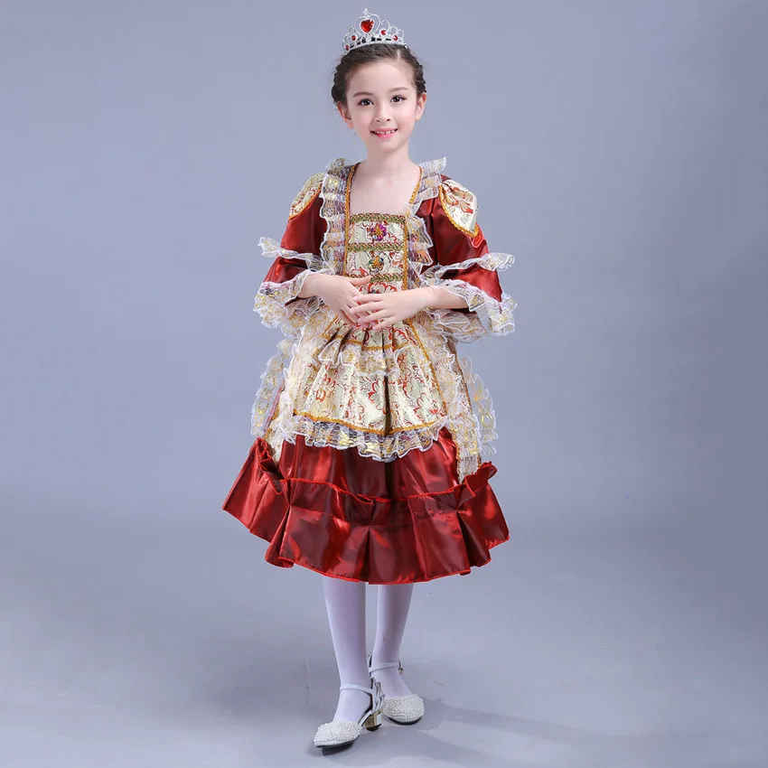 Винтажное Европейское испанское русское Королевское Платье принцессы для