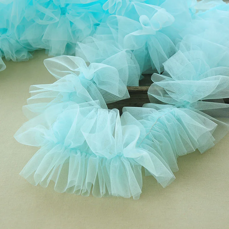 2 м/лот 15 см широкая Расширенная пышная марлевая плиссированная кружевная юбка