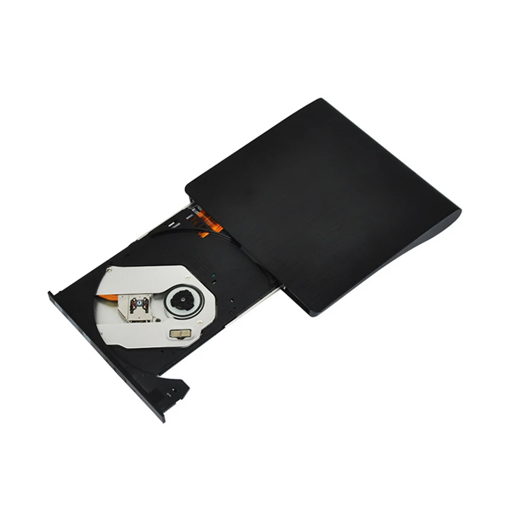 Черный 12,7 мм USB 3,0 DVD привод Внешние оптические приводы Корпус Sata к USB Внешний чехол для ноутбука без привода - Цвет: Черный