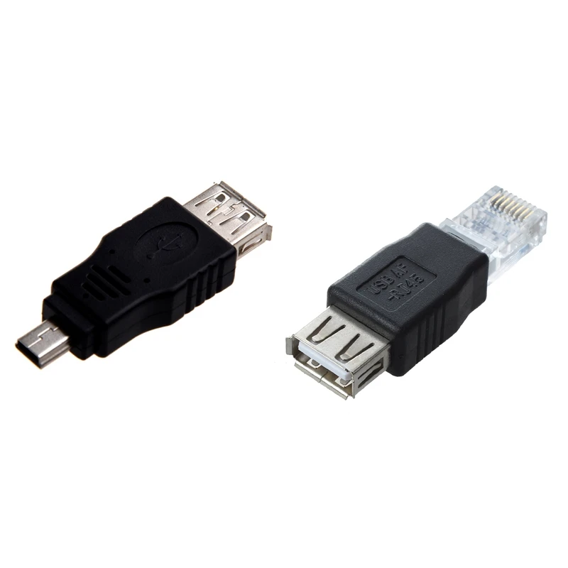 

1 шт. Переходник USB a «Мама»-Mini USB B 5 Pin «папа» и 1 шт. «мама» USB-папа RJ45 8P8C переходник соединитель