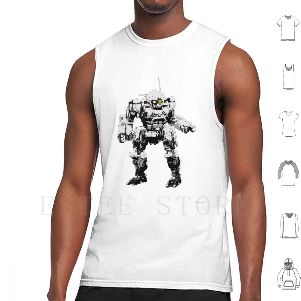 

Commando Tank Tops Vest Sleeveless Mech Commando Battle Machine Robot War