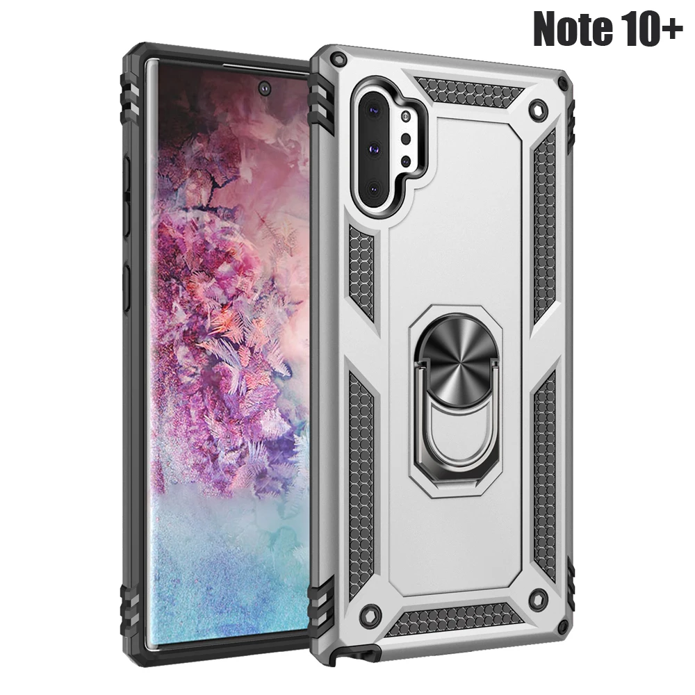 Чехол для Samsung Galaxy Note 10 + 9 8 S10 S8 S9 S10e A70 A10 A60 M30 кольцевой держатель гибридный