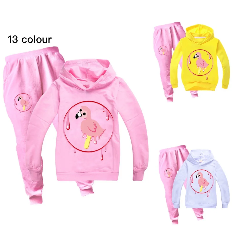 

Fashion Casual Oys and Girls Casual Pants Set Toddler Girl Outfits Flamingo Flim Flam Child Clothes Chill Sets 2 Piece Sets