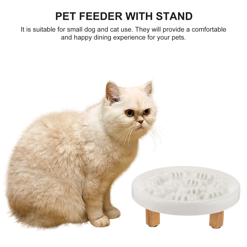 

1 Set Elevated Dog Slow Feeding Bowl Ceramic Pet Feeder Dish Pet Dog Feeder