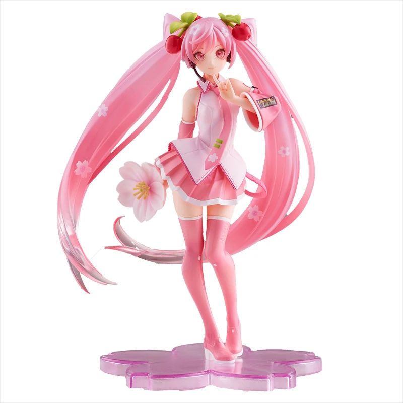 

Original 2021 Taito Vocaloid Sakura Hatsune Miku 2Nd Season Anime Limited 20Cm Action Figure Desk Decor Doll Collect Model Toys