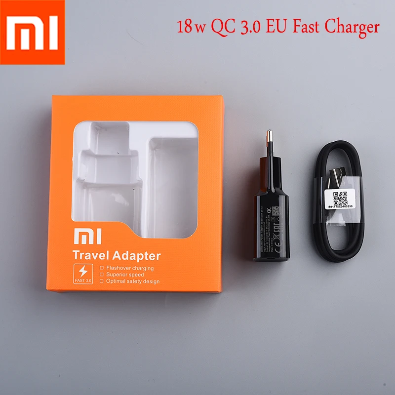Оригинальное зарядное устройство Xiaomi Redmi Note 10X 9 9T 9S 8 Pro QC3.0 EU адаптер быстрой