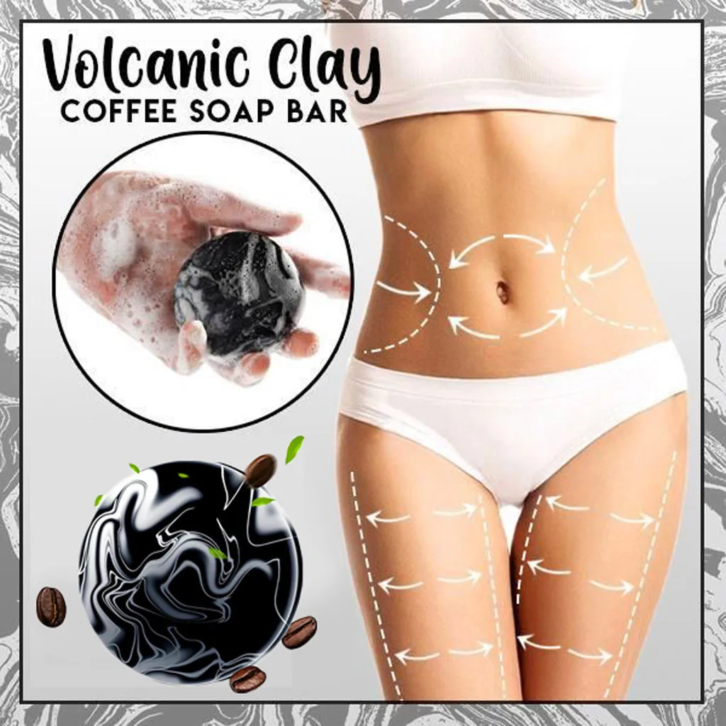 Мыло для похудения Volcanic Cla Coffee Отбеливающее кожу ручной работы уход за телом
