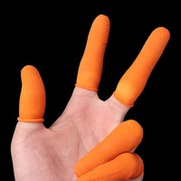 protector gloves 100pcs finger cover reusable fingertips natural rubber gloves non slip latex finger cots disposable nail tool