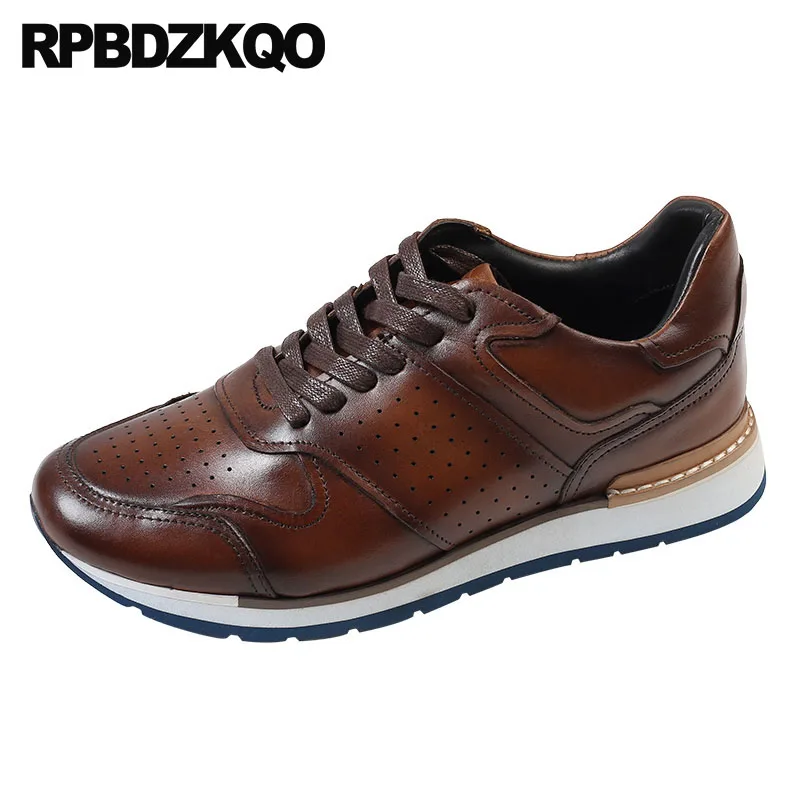 Кроссовки мужские из натуральной кожи удобная повседневная обувь Роскошные