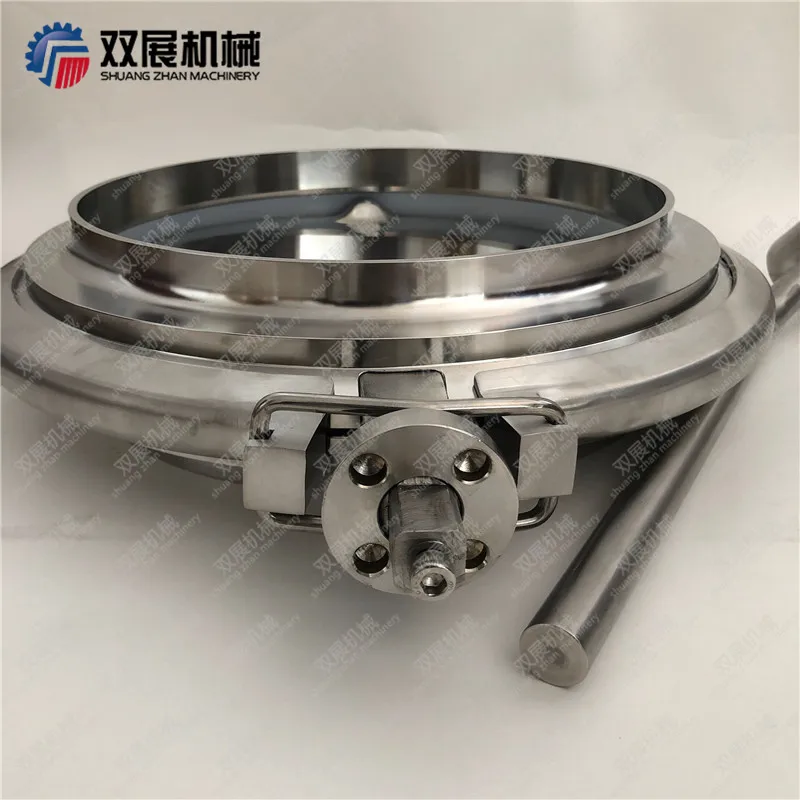 Manually Hygienic Powder Butterfly Valve Welding or Clamp Stainless Steel 304 316L IBC Tank Bottom DN150 DN200 DN250 DN300 | Обустройство