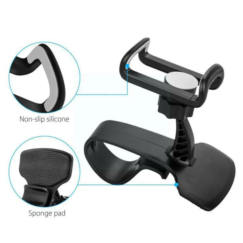 

Adjustable Car Smartphone Holder 360 Degree Antiskid Car Dashboard telephone Mobile Gps Stand Clip Holder Rotate Mounts F9Q8