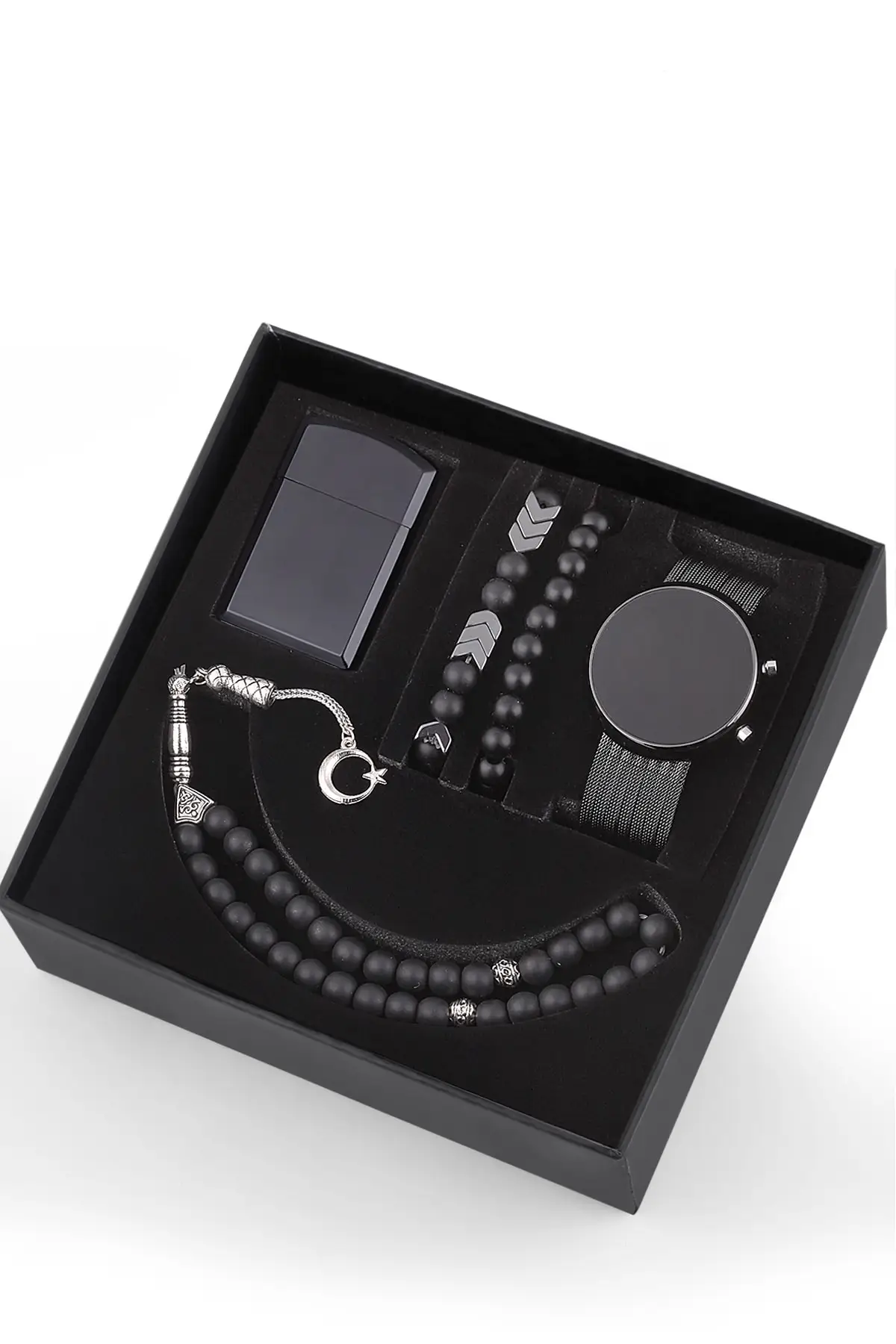 Мужские цифровые наручные часы набор из зажигалки и браслета с розам мужские s 2021