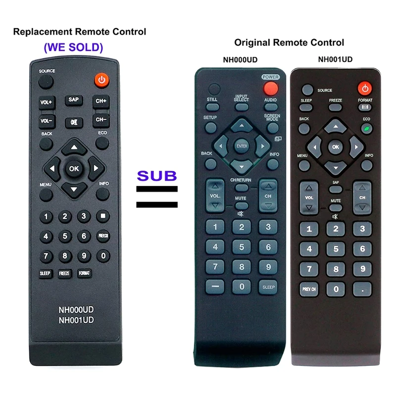 

Пульт дистанционного управления для телевизора лкогой Emerson CLC320EM2F CLC401EM2F LC190EM1 LC190EM2 LC220EM1 LC220EM2,NH000UD NH001UD