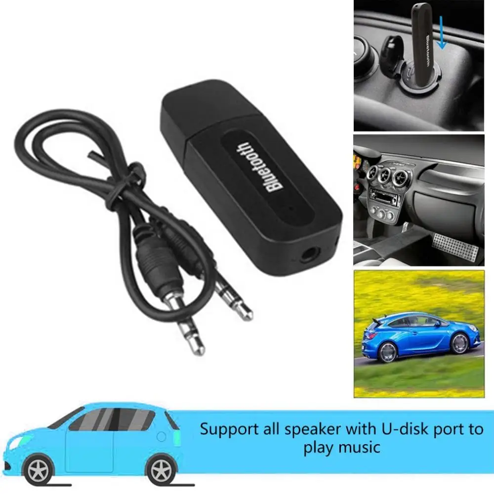 Беспроводной автомобильный адаптер USB 3 5 мм разъем AUX музыкальный стереоприемник