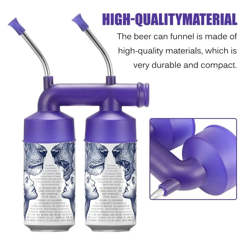 Двойная пивная бутылка банка воронка соломинки для пива и напитков с щеткой