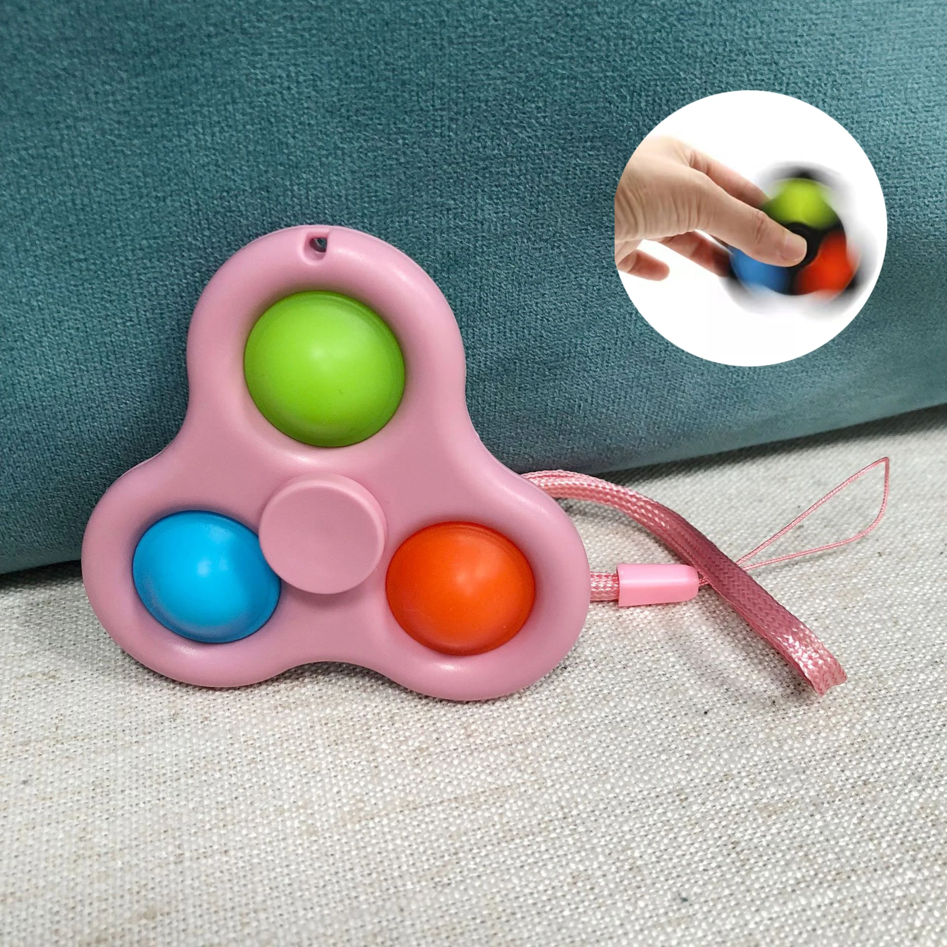 

Toys Fidget Sensory Pop Toy Push Pop Bubble Key Chain Spinner Simple Dimple Popit Fidget Toy
