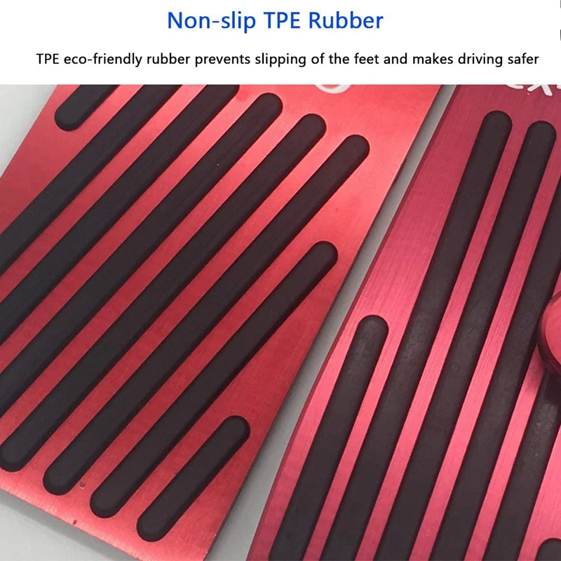 3 шт. алюминиевые красные колодки педаль тормоза и газа для ног Педаль Накладка